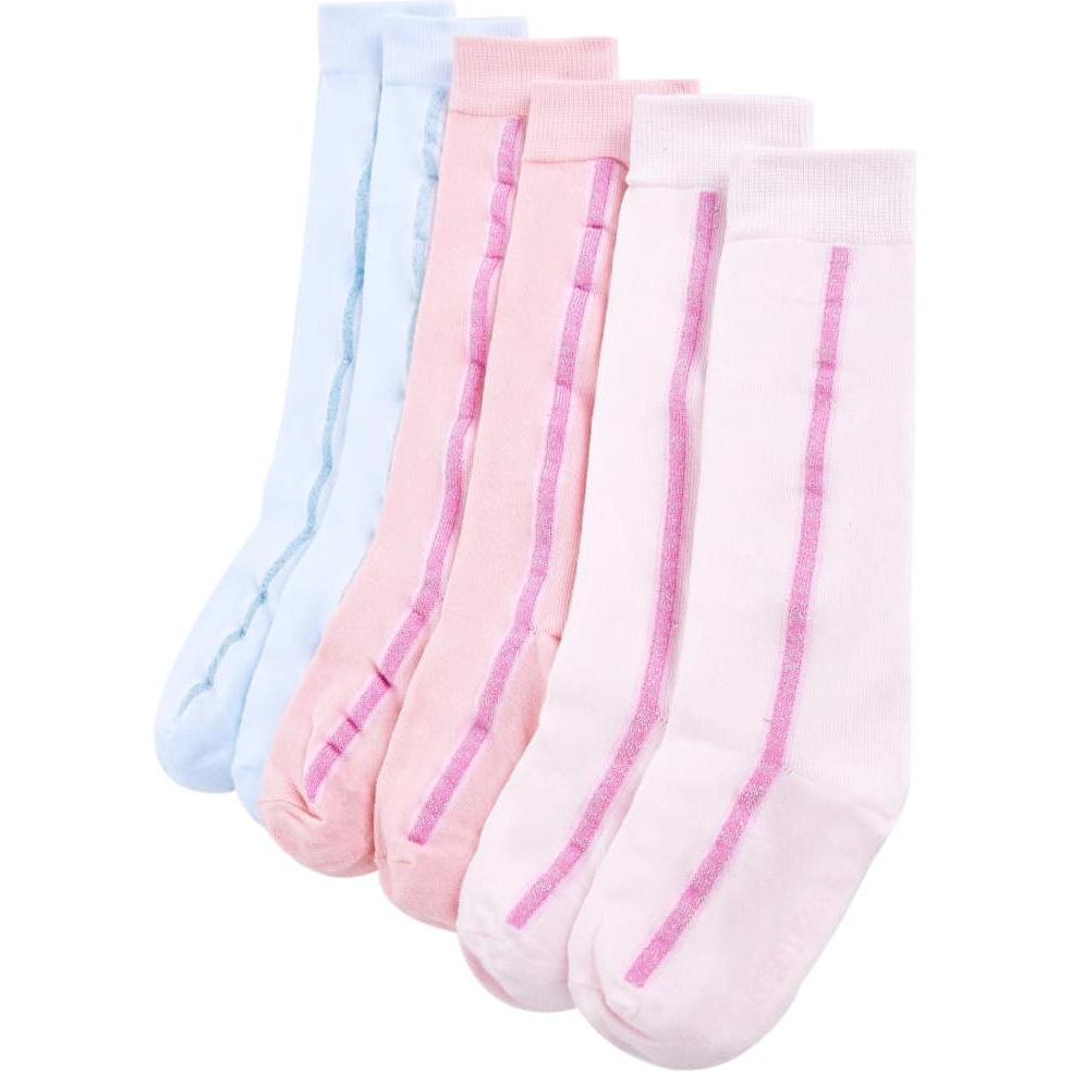 VidaXL, Jungen, Socken, Kindersocken 5 Paar EU 23-26,Material: 78 % Baumwolle. 20, Rosa, Blau, (5er Pack, 23 - 26)