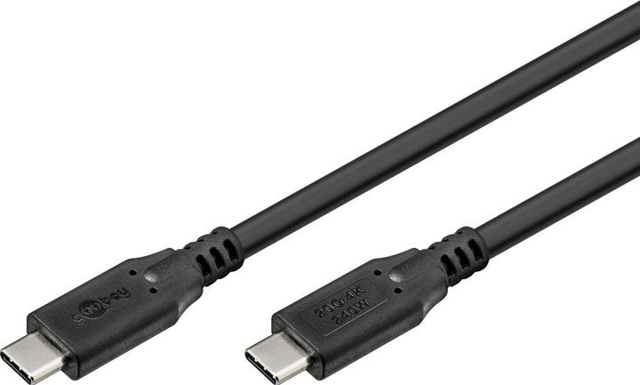 Produktbild Goobay USB-C-Kabel, USB4, 240 W, 20 Gbit/s, Power Delivery, 1,5 m (1.50 m, USB 4.0, 240 W)