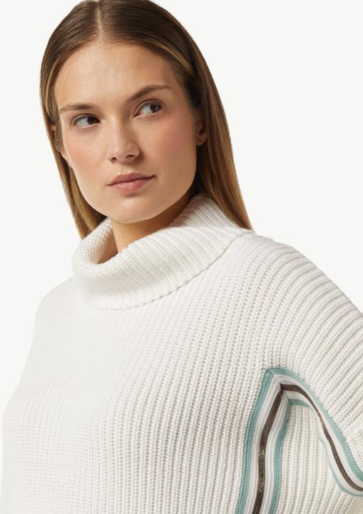 Produktbild Comma Strickpullover Strickpullover mit Rollkragen und Schmuck-Detail (M)