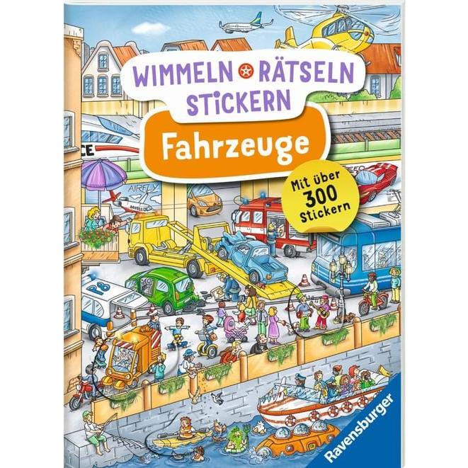 Ravensburger Wimmeln, Rätseln, Stickern: Fahrzeuge (300 Sticker) (48872)
