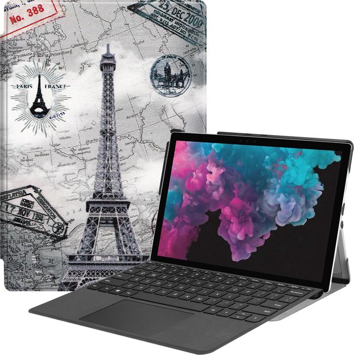 Produktbild Lobwerk Hülle für Microsoft Surface Pro 4 5 6 7 mit 12.3 Zoll Smart Cover Etui mit Standfunktion und Auto Sl
