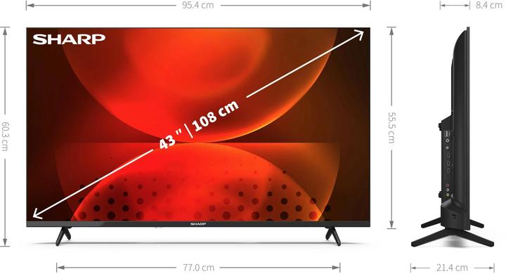 Produktbild Sharp 43FH2EA (43", LED, Full HD, 2023)