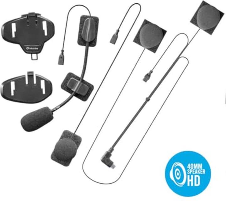 Immagine prodotto Interphone Doppio interfono HD per moto, 4 persone, 1 km, 20 ore di autonomia, GPS, impermeabile, universale (Set di 4)