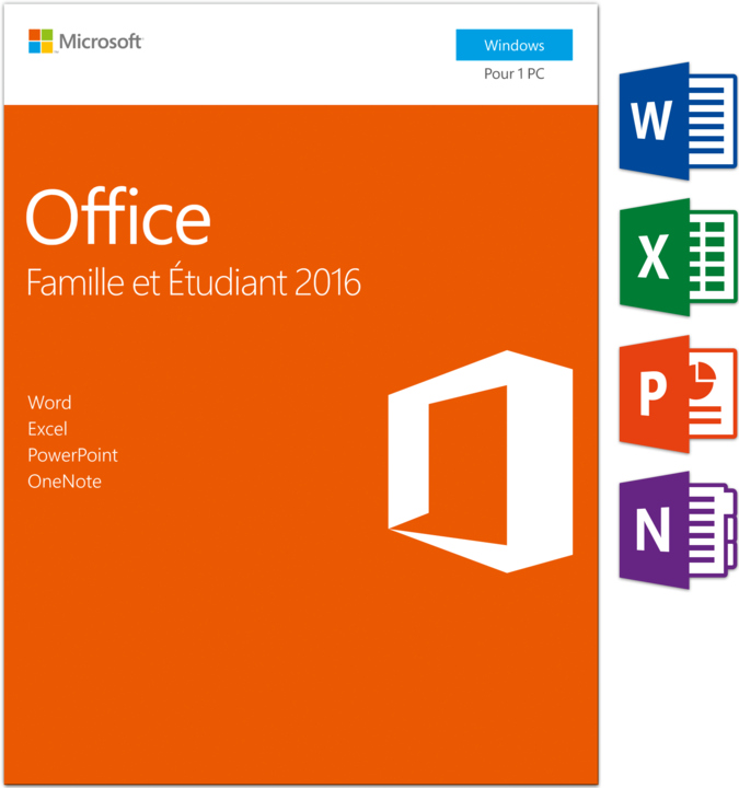 Image du produit Microsoft Office Famille et Étudiant 2016 (1 Utilisateur, Illimité)