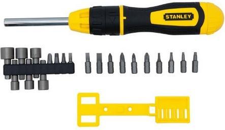 Produktbild Stanley BitSchraubendreher+20 Bits Ratsche (Vierkant, Schlitz, Phillipps-Kreuzschlitz (PH))