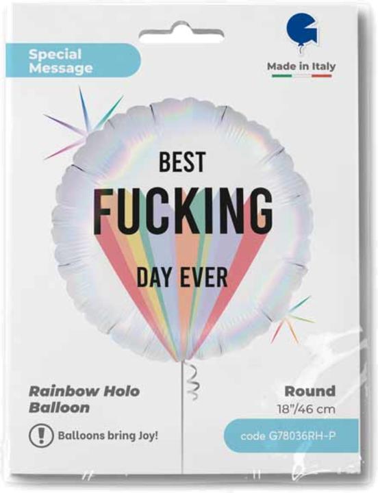 Actual product image Grabo Foil Balloons Ø 38 cm Best Fucking Day Ever (1 x)
