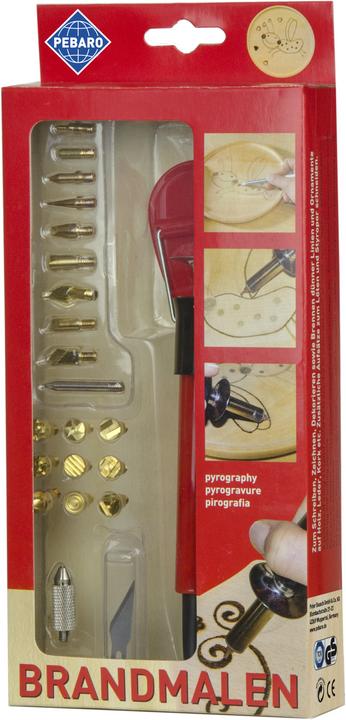 Immagine prodotto Magni Pebaro 0261 Set per il branding, ferro da stiro, 9 timbri per il branding, 9 punte per il branding