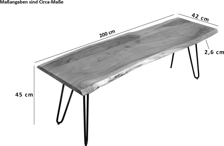 Image du produit SAM NOAH Baumkante massiv Akazie (200 cm)