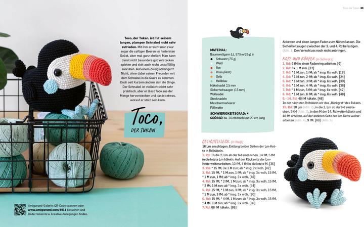 Produktbild Alle meine Federfreunde: Kunterbunte Amigurumis häkeln | Flamingo, Pfau, Papageientaucher und andere (Deutsch, Ilaria Caliri, Verena Thiard-Laforet, 2025)