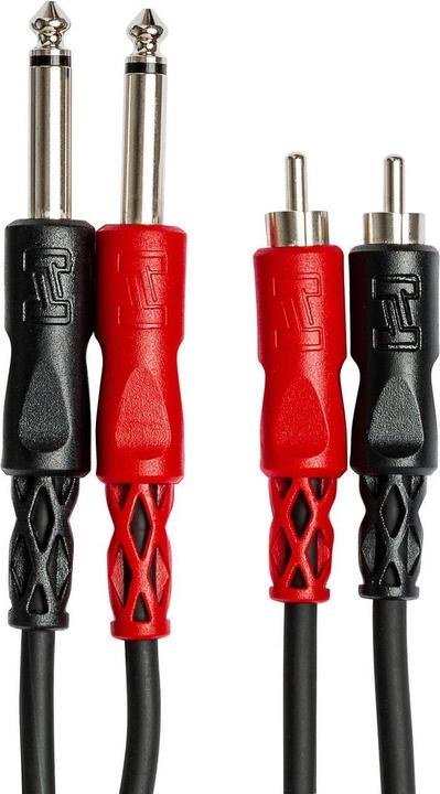Actual product image Hosa CPR-201 Stereoint.con Dual 1/4IN TS To Dual RCA 1 M (1 m)