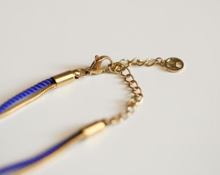 Produktbild Val&Val Majorelle Damenarmband (Edelstahl, gewachste Kordeln)