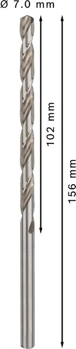 Immagine prodotto Bosch Professional Zubehör Trapano PRO Metal HSS-G, 7 x 102 x 156 mm (7 mm)