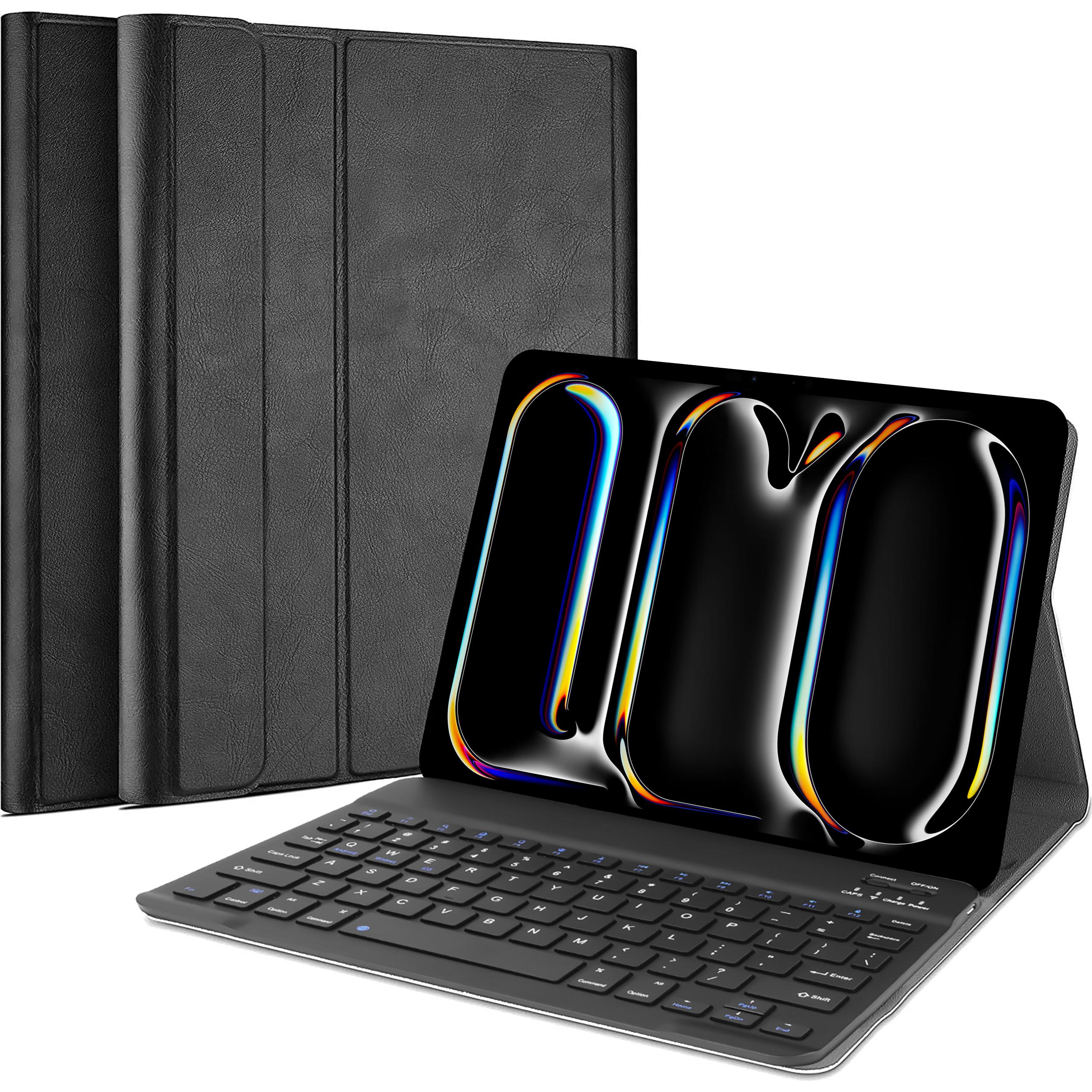Cazy Tastatur Hülle mit magnetisch Abnehmbarer Tastatur (Eng. Int.), Tablet Tastatur, Schwarz
