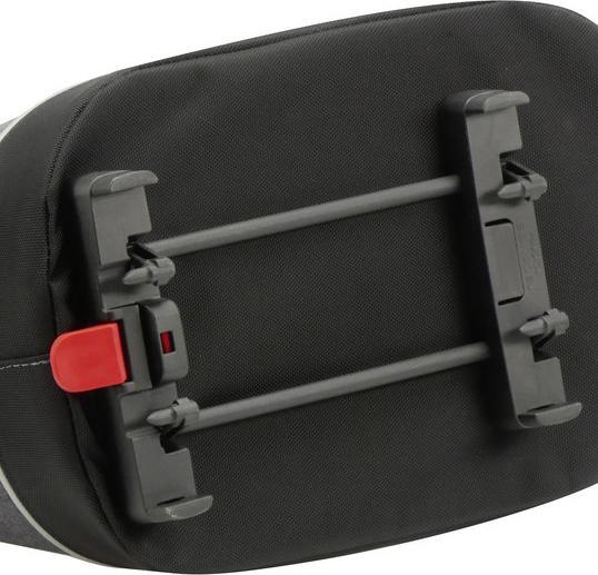 Actual product image KlickFix Klick-fix Rackpack City bag grey with roll closure, incl. RT adapter 25x25x21cm, up to max 6kg, 8l (8 l, Luggage carrier bag)