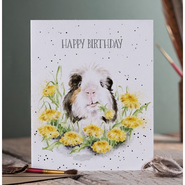 Produktbild Wrendale Design Geburtstagskarte - Meerschweinchen HAPPY BIRTHDAY Wrendale Designs (1 Stk.)