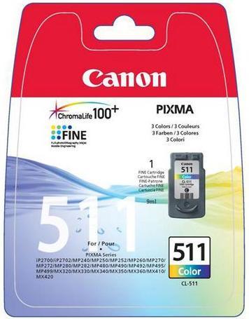 Actual product image Canon CL-511 BLISTER W/O SEC (M, C, Y)