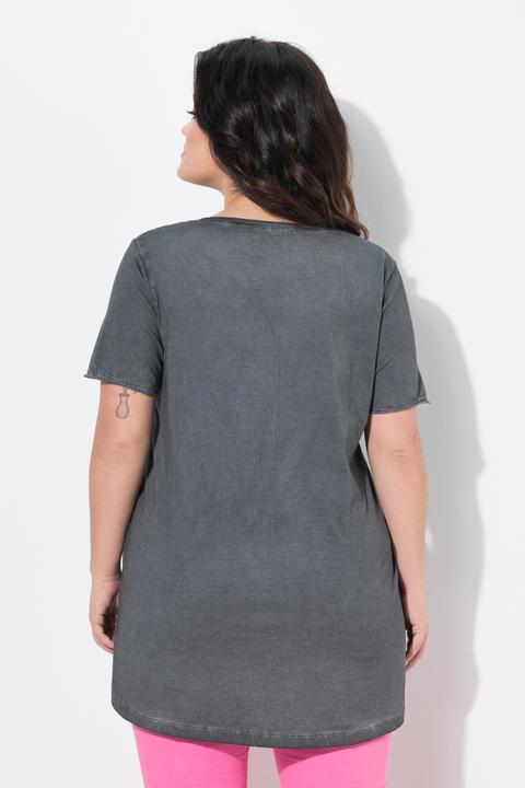 Produktbild Angel of Style T-Shirt, A-Linie, leuchtender Schriftzug LAUGH (44)