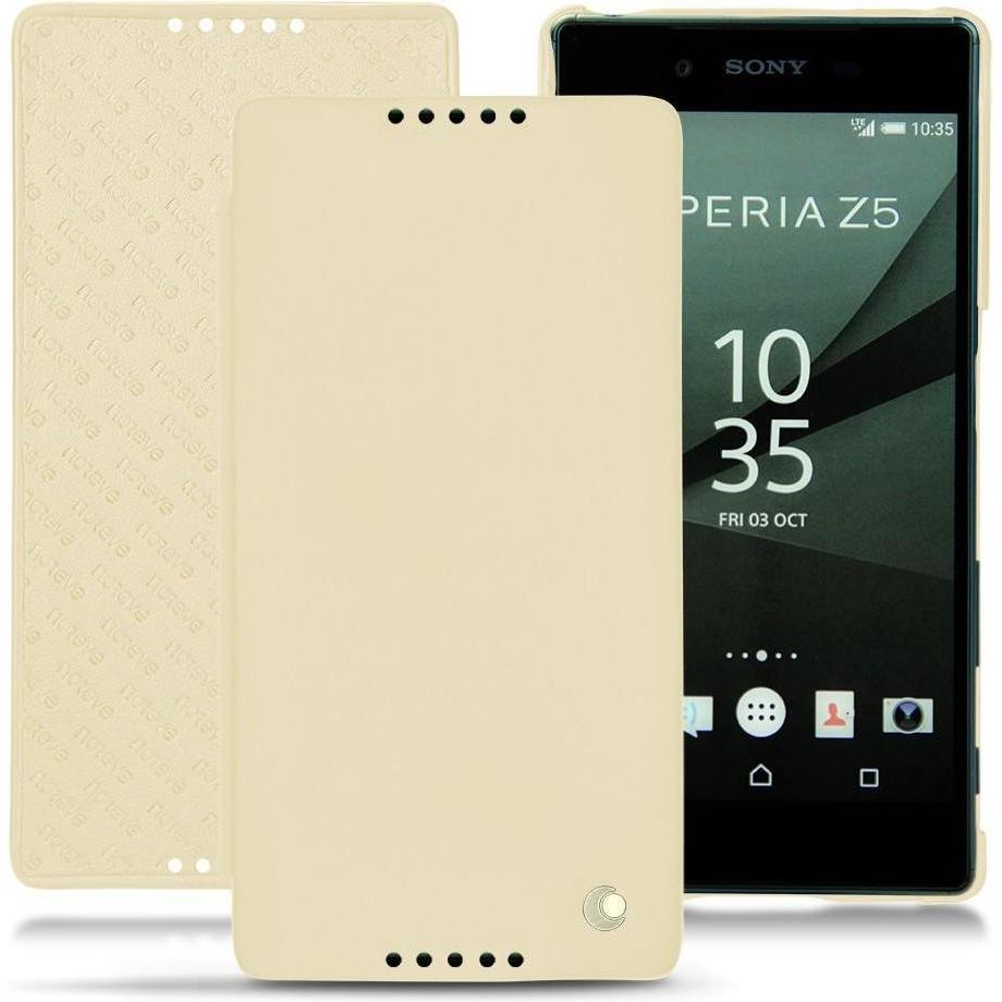 Thumbnail - Noreve Lederschutzhülle horizontal (Sony Xperia Z5), Smartphone Hülle, Beige