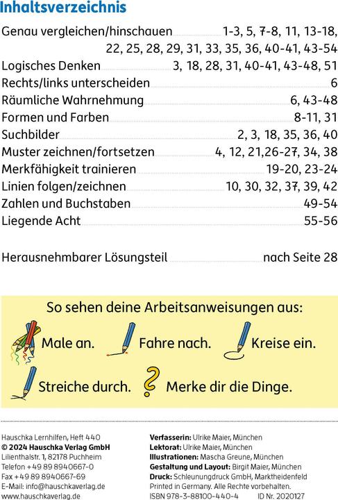 Image du produit Maier:Mon cahier d'exercices de concentration - 1 (Allemand, Maier, Ulrike, 2024)