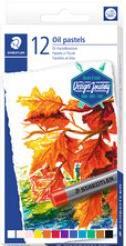 Actual product image Staedtler Oil pastels Design Journey, 36-count cardboard box waterproof, diameter: 11 mm, length: 70 mm, with (Multicoloured, 36 x)
