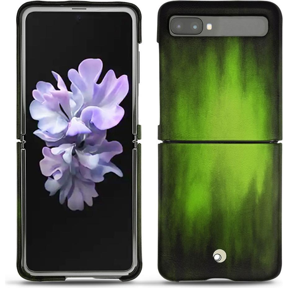 Noreve Lederschutzhülle (Samsung Galaxy Z Flip), Smartphone Hülle, Grün