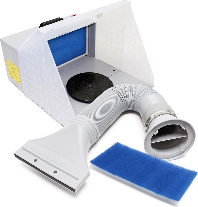 Produktbild Wiltec Komplett Set Airbrush Absauganlage 3m³/min 52dB Absaugung Farbe Farbnebel