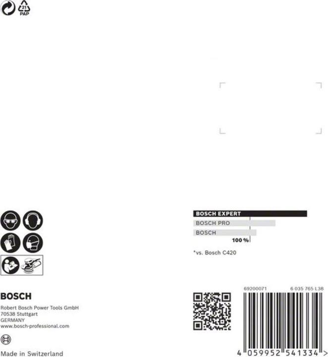 Produktbild Bosch Professional Zubehör EXPERT C470 Schleifpapier mit 8 Löchern für Exzenterschleifer, 115 mm, G 60, 5-tlg. (P60)