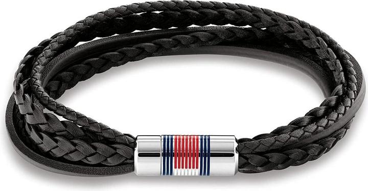 Produktbild Tommy Hilfiger LuxusnÃ­ pÃ¡nskÃ½ nÃ¡ramek z ÄernÃ© kÅ¯Å¾e Multi Layer 2790426 (22 cm, Leder)