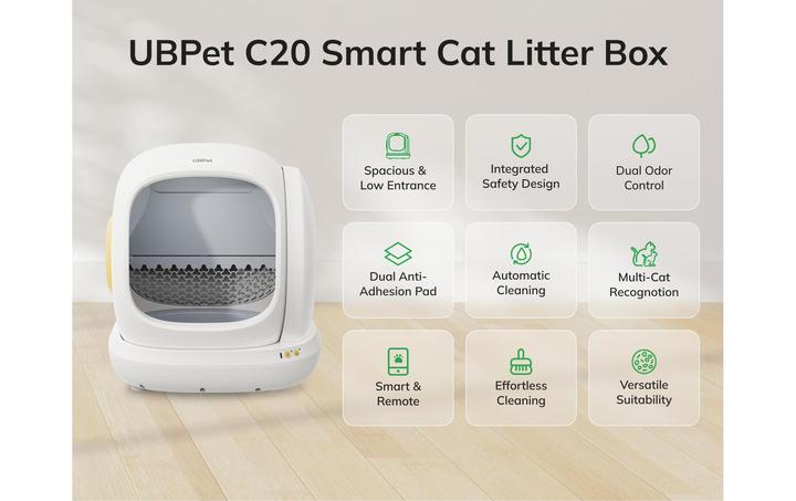 Actual product image UBPet Selbstreinigende Katzentoilette (Self-cleaning litter tray)