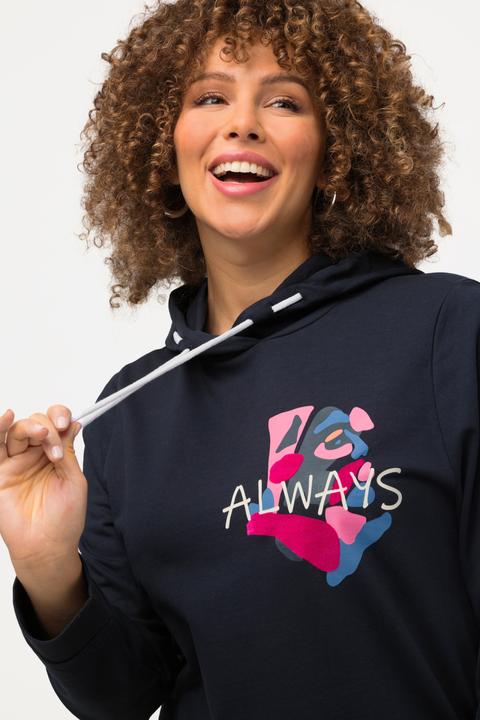 Actual product image Ulla Popken Extra Long Abstract Graphic Hoodie (46, 48)