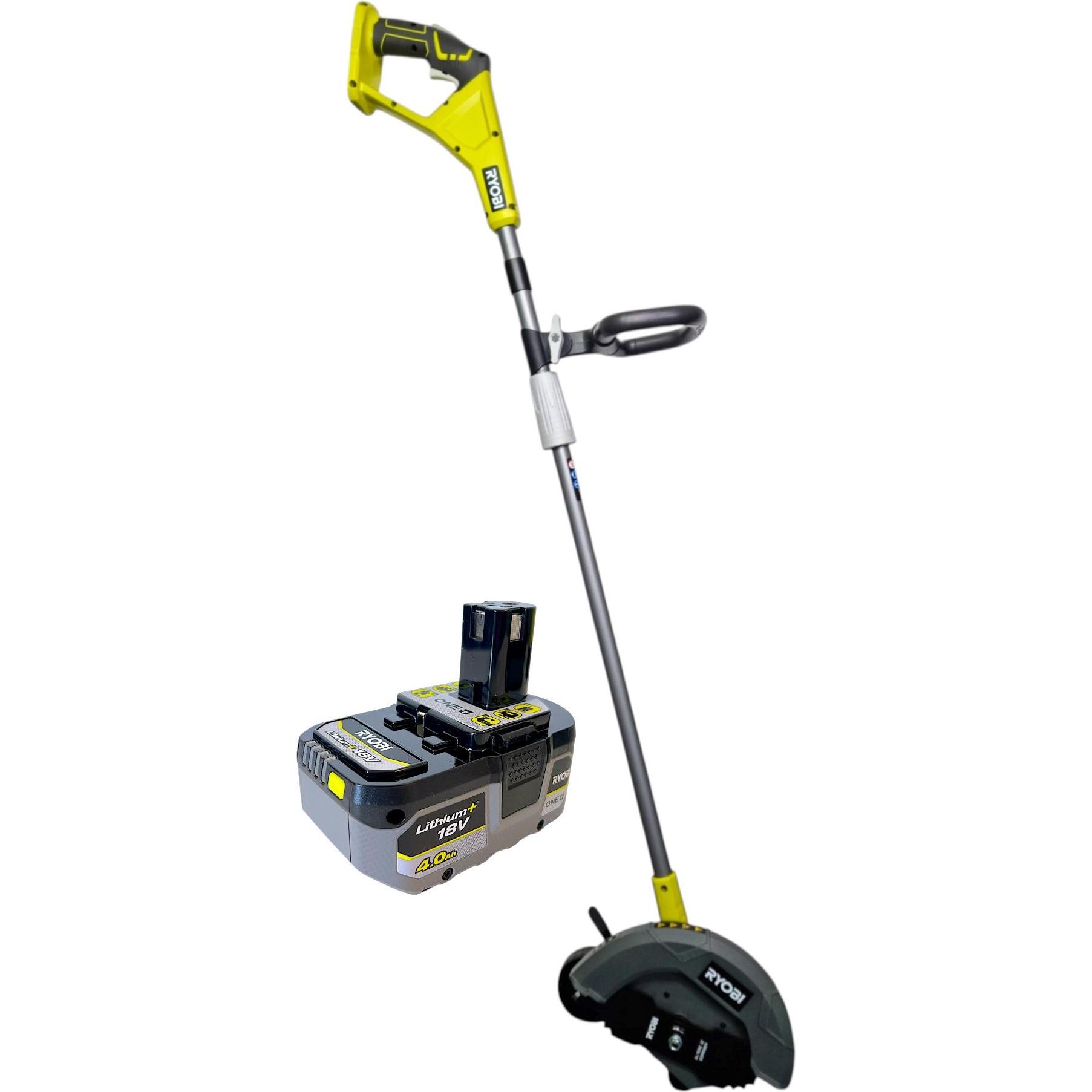 Ryobi, Decespugliatore, RY18EGA-0 Akku Rasenkantenschneider 18 V 38 mm + 1x Akku 4,0 Ah - ohne Ladegerät (Lama per taglio metalli)