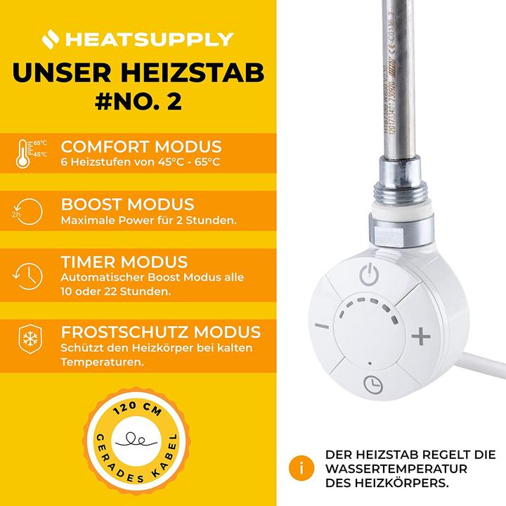 Produktbild Heatsupply Design Handtuchheizkoerper elektrisch (900 W)