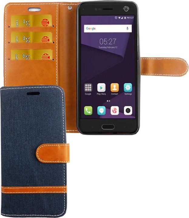 Produktbild König Design Hülle Handy Schutz für ZTE Blade V8 Case Cover Tasche Wallet Etui Handyhülle Neu (ZTE Blade V8)