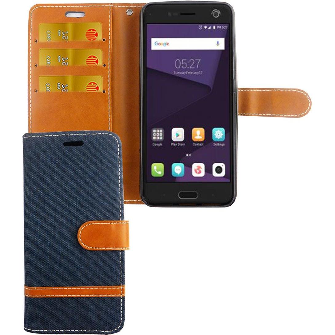 König Design Hülle Handy Schutz für ZTE Blade V8 Case Cover Tasche Wallet Etui Handyhülle Neu (ZTE Blade V8), Smartphone...