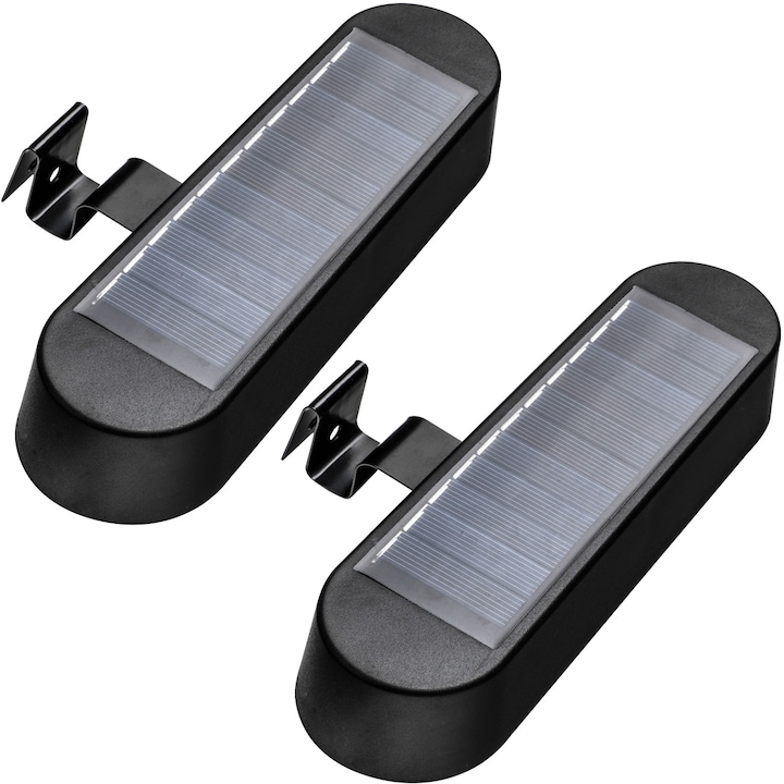 Produktbild HI 2er Set Solar-Dachrinnenbeleuchtung, schwarz (IP44)