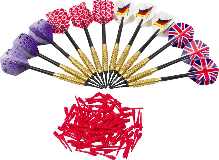 Kings Dart Steeldart-Set inkl. 100 Longlife-Spitzen (16 g)