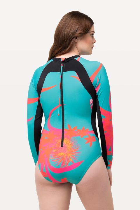 Image du produit Ulla Popken Maillot de bain avec protection UV 50+, col montant et manches longues. Sans bonnets souples (46)