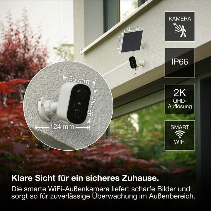 Produktbild Osram Smart+ Wifi Outdoor Camera Battery Solar White (2560 x 1440 Pixels)