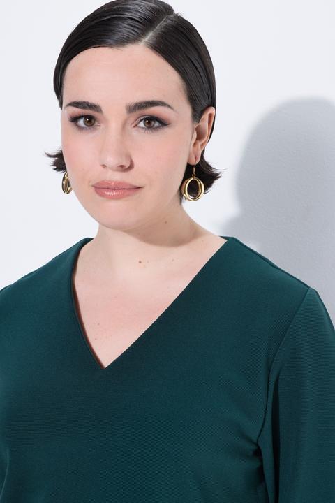 Produktbild Ulla Popken Shirt, Struktur, Rundhalsausschnitt, 3/4-Arm (46, 48)