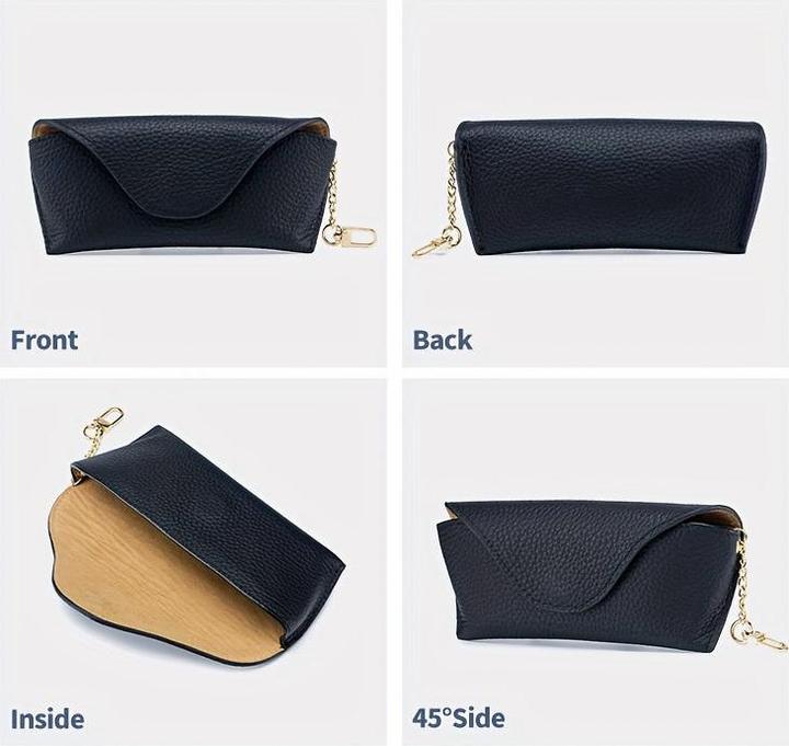 Produktbild Only-Bags.Store Echtes Leder Brillentasche Magnetische Sonnenbrille Lesebrille Box Abdeckung Portable Brillenetui