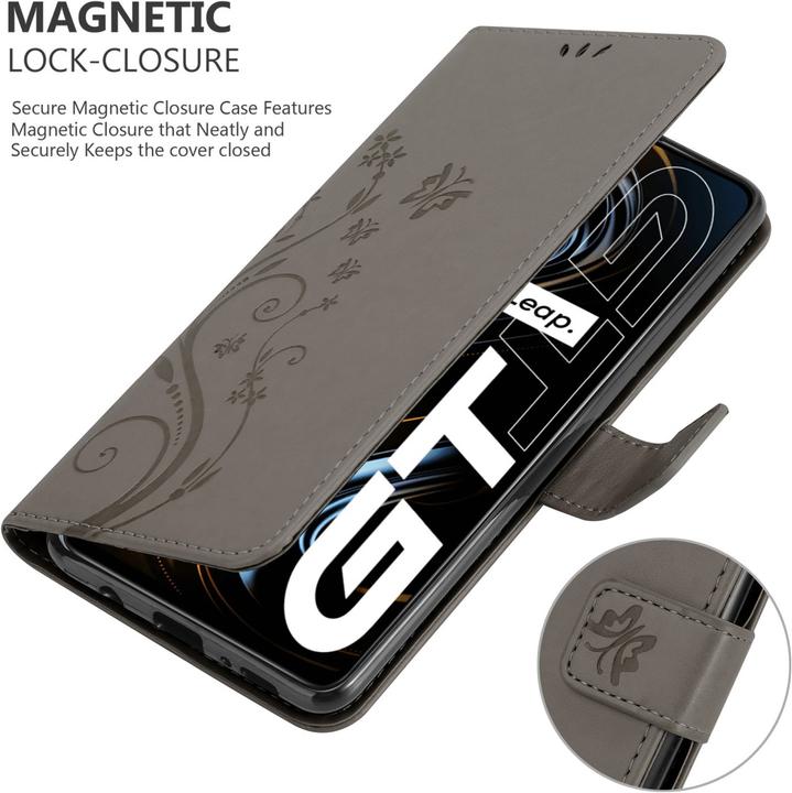 Immagine prodotto Cadorabo Custodia a libro floreale per Realme GT / GT Neo 2T / Q3 PRO (Realme GT Neo 2T, Realme Q3 Pro 5G)