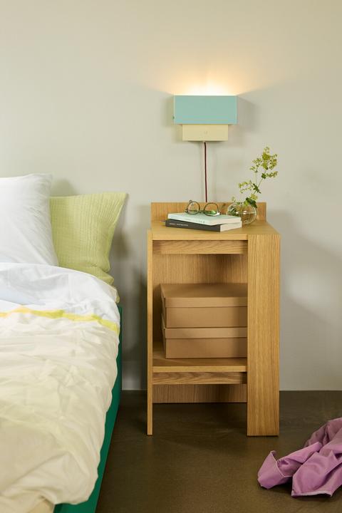Actual product image Hübsch Merge Bedside Table Natural (37 x 37 x 70 cm)