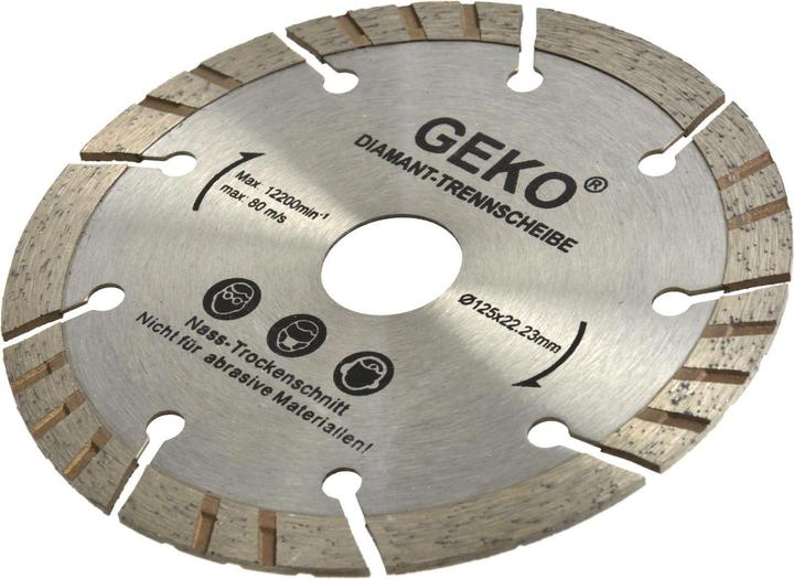 Produktbild GEKO Diamant-Turbo-Segment-Trennscheibe, 125x10x22mm