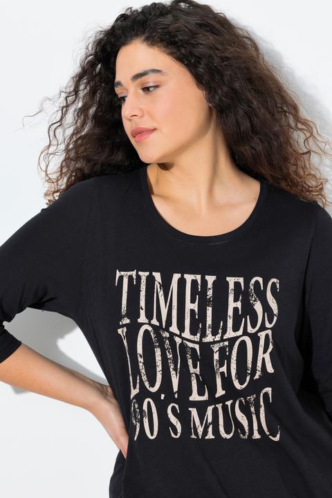 Actual product image Ulla Popken Timeless Love 3/4 Sleeve Graphic Tee (62)