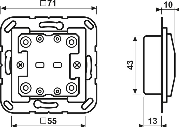 Produktbild JUNG A10721ST KNX Standard 2f. Taster
