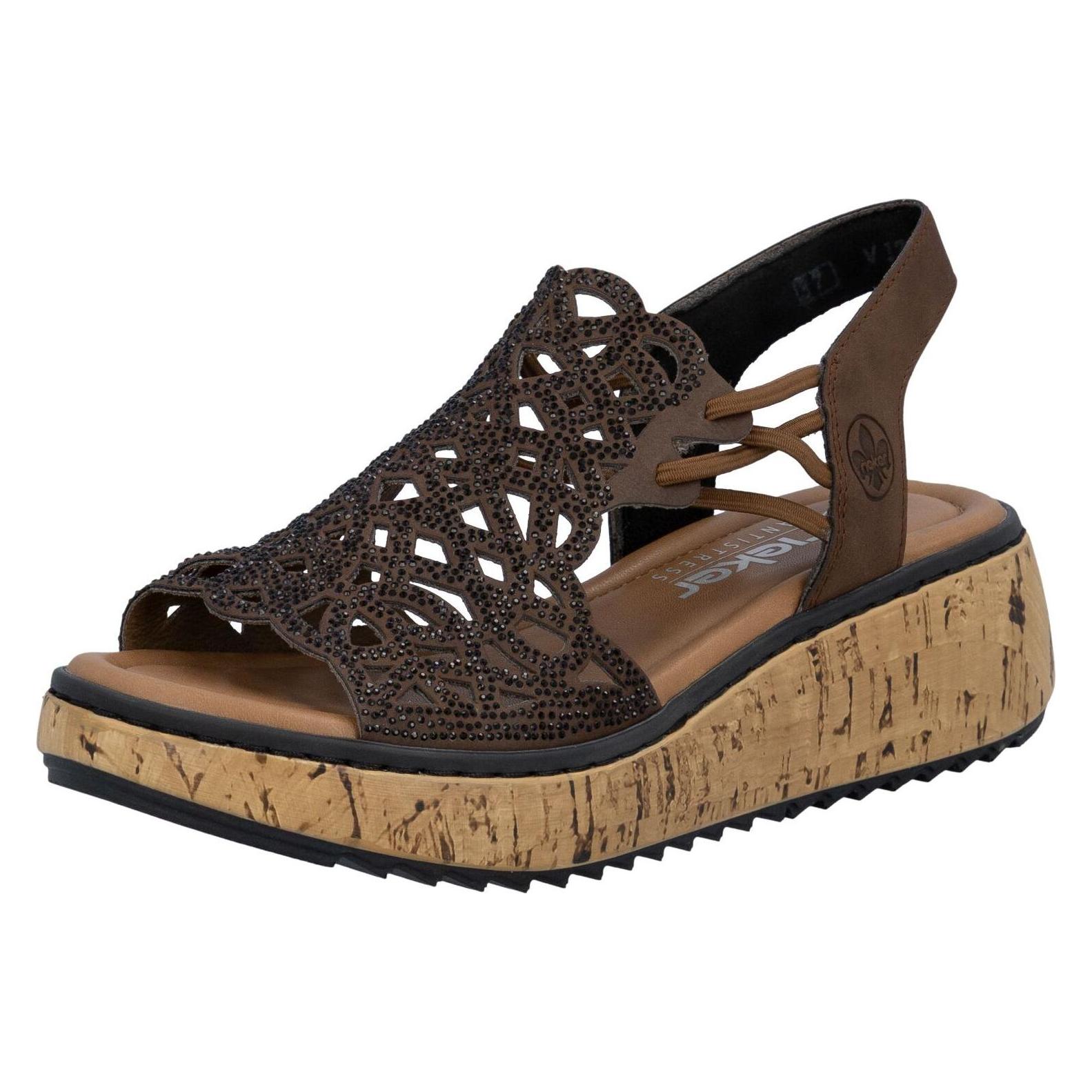 Rieker, Vrouwen, Sandalen, Sandalen, Bruin, (40)