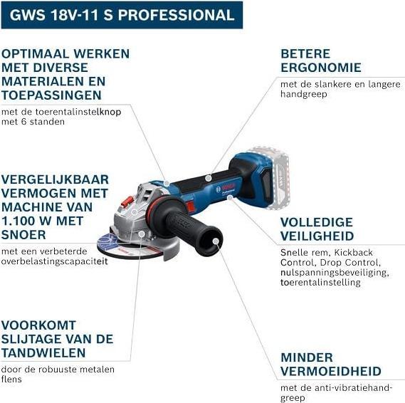 Actual product image Bosch Professional GWS 18V-11 (125 mm)