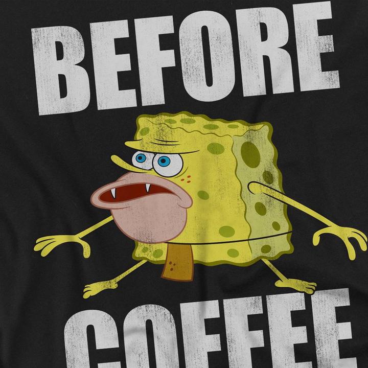 Produktbild Spongebob Squarepants Before Coffee Meme TShirt (L)