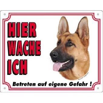Nobby, Sicherheitskennzeichnung, Warntafel Deutscher Schäferhund braun