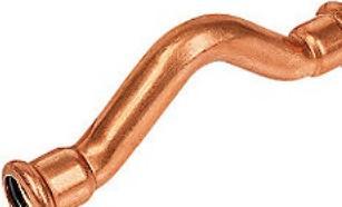 Actual product image Sanha overbend 15 mm M-M - socket-socket-Cu-press, M- and V-shells (Press connection)